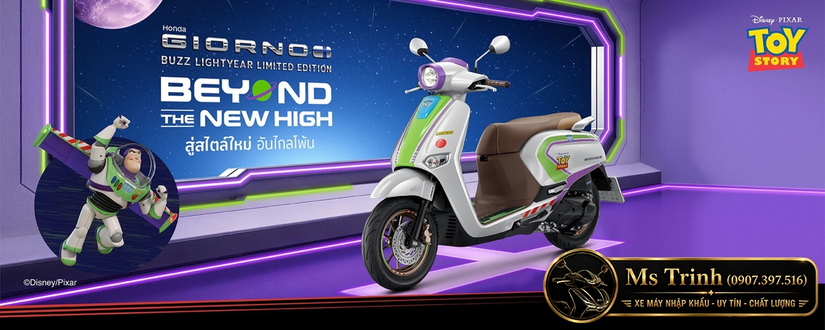Honda Giorno+ Buzz Lightyear Limited Edition 2026 Bản giới hạn 2.000 xe tại Hải Phòng