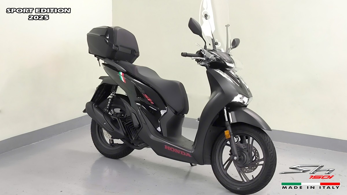 Honda SH150i 2025 Italy Sport Edition Màu Đen, Nhập Chính Hãng, Giá Rẻ tại Hải Phòng