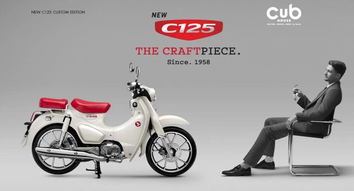 Honda Super Cub 125 Custom Edition Thái Lan 2025 màu trắng tại Hải Phòng