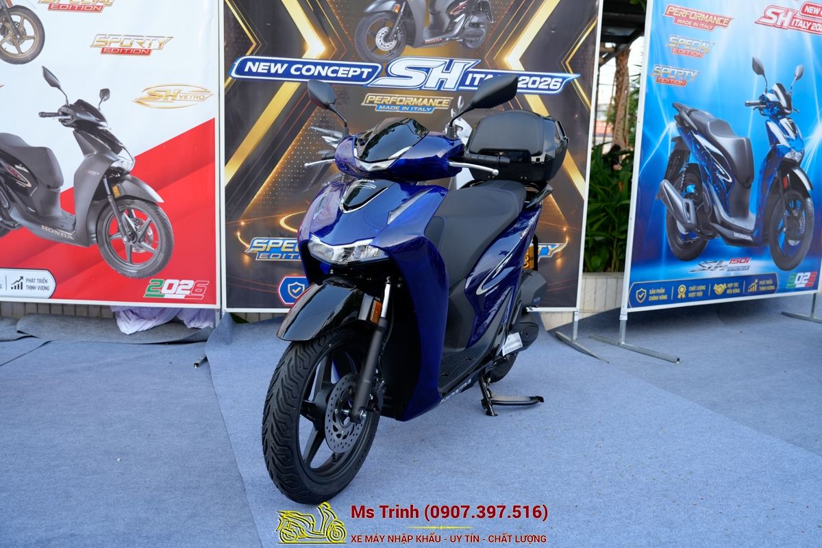 Honda SH150 Vetro Blue 2026 Limited Edition - Siêu phẩm SH Ý dàn áo xanh trong suốt cực hiếm tại Hải Phòng